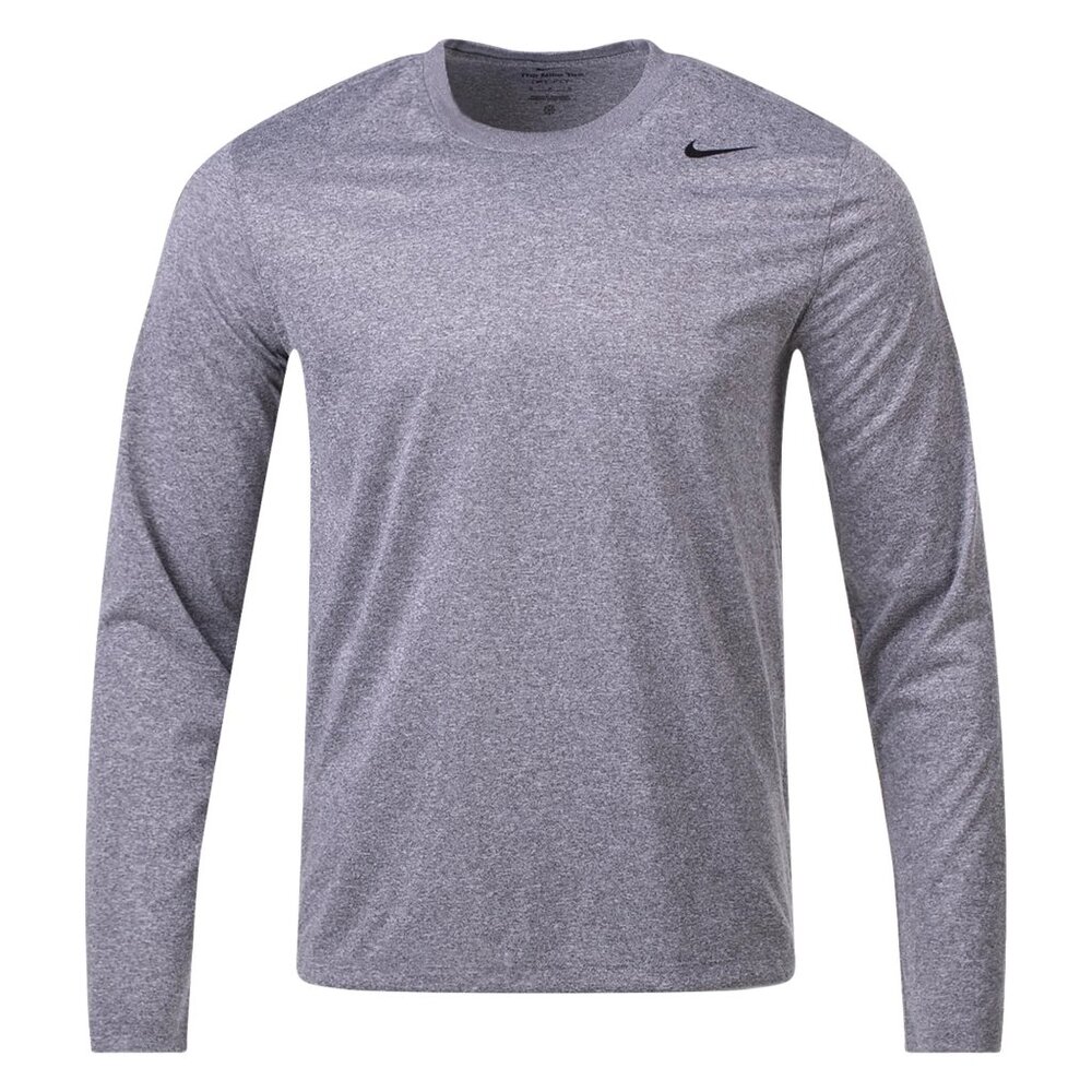 Nike DriFit Legend Long Sleeve T-Shirt (Carbon Heather Grey